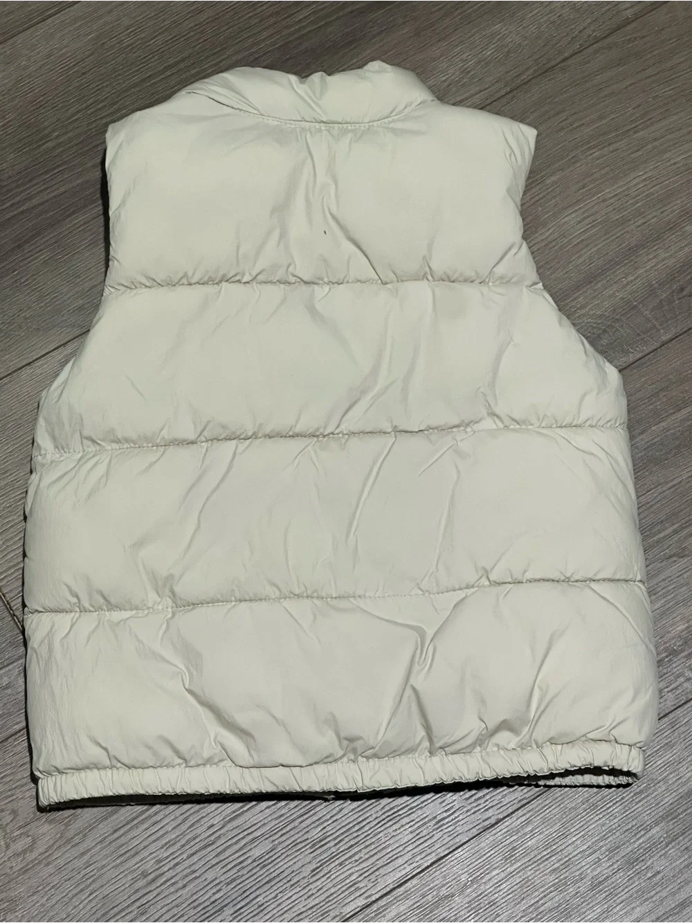 Old Navy Cream and Tan Puffer Boy Vest 4t